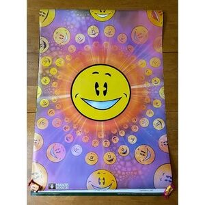 Smiley Face Large Poster College Collection Wall Room Decor, Size 24x36